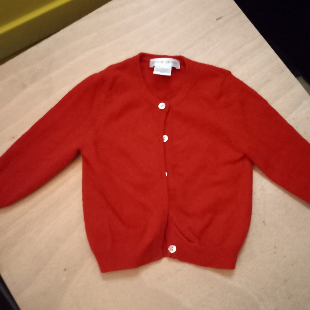 NWOT 12m Bergdorf Goodman Red 100% Cashmere Sweater